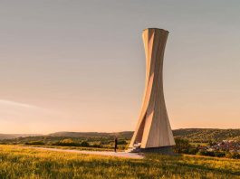 [Science] Tall twisting tower is made from wood that shapes itself as it dries – AI