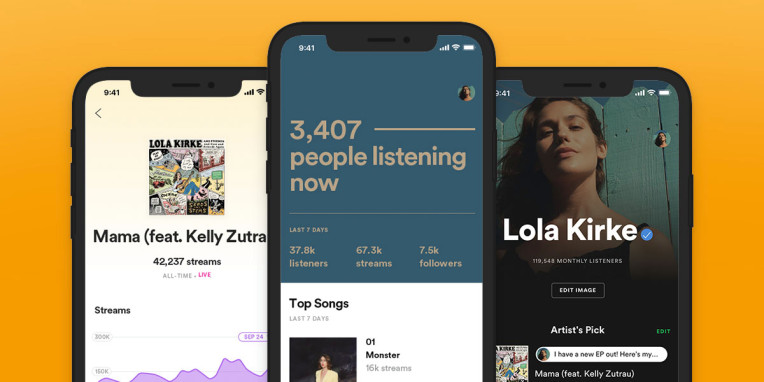 [NEWS] Spotify’s app for artists gets a big revamp, adds real-time stats for any song – Loganspace