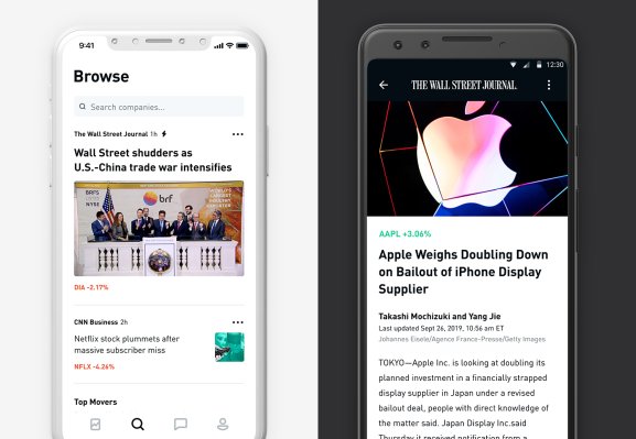 [NEWS] Stock trading app Robinhood revamps its newsfeed with The Wall Street Journal and ad-free videos – Loganspace